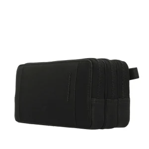 Outlet Borsello in pelle con doppia zip e tracolla rimovibile – Eleganza e praticità Uomo Pochette