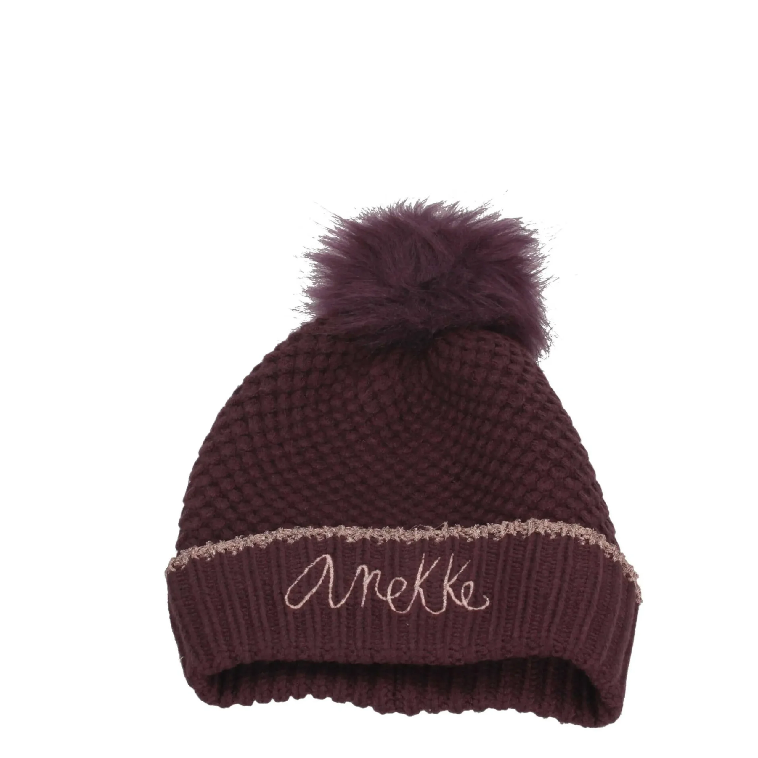 cappello_anekke_in_maglia_0.webp Discount Cappello in maglia con pompon e dettaglio ricamato Donna Cappelli