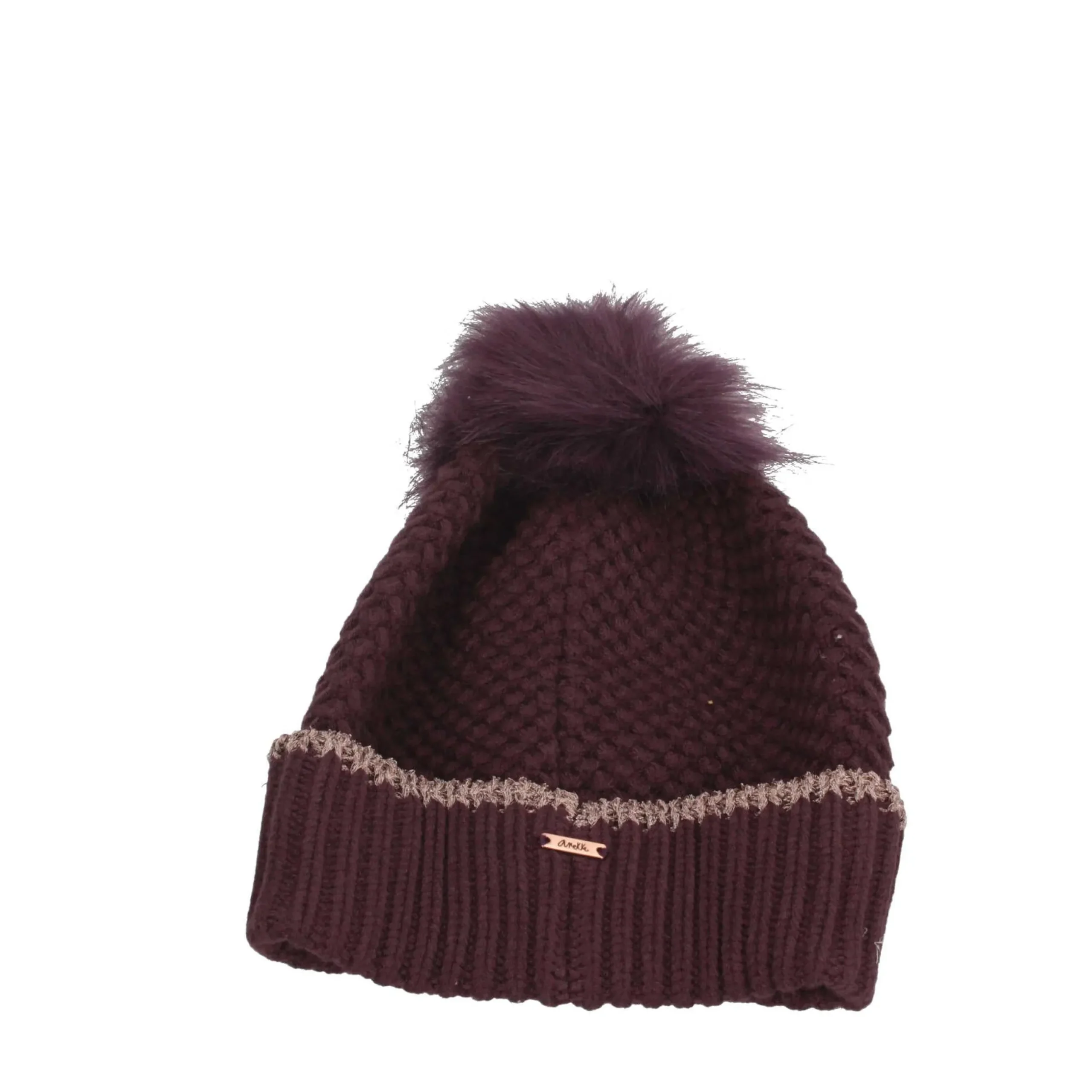 cappello_anekke_in_maglia_1.webp Discount Cappello in maglia con pompon e dettaglio ricamato Donna Cappelli