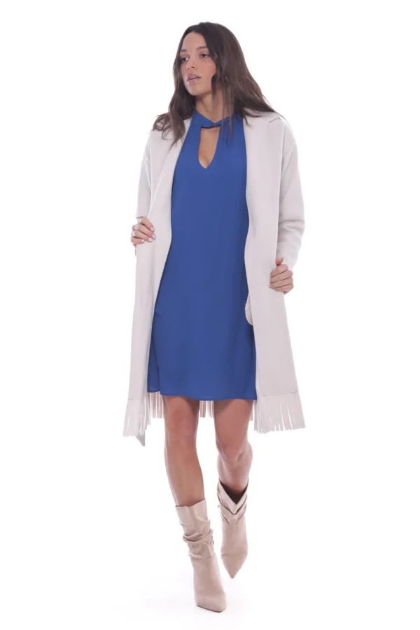 Outlet Cappotto sfoderato a vestaglia Mimi Mua con frange Donna Giacche