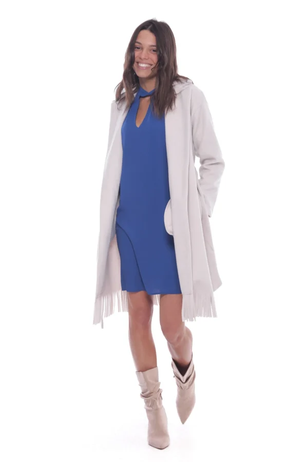Outlet Cappotto sfoderato a vestaglia Mimi Mua con frange Donna Giacche