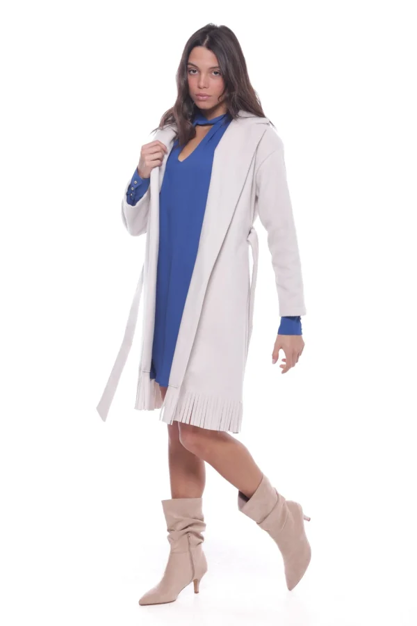 Outlet Cappotto sfoderato a vestaglia Mimi Mua con frange Donna Giacche
