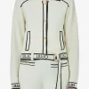 Fashion Cardigan in misto seta con dettagli a contrasto di Donna Giacche