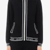 Discount Cardigan in misto seta con zip e dettagli a contrasto di Donna Giacche