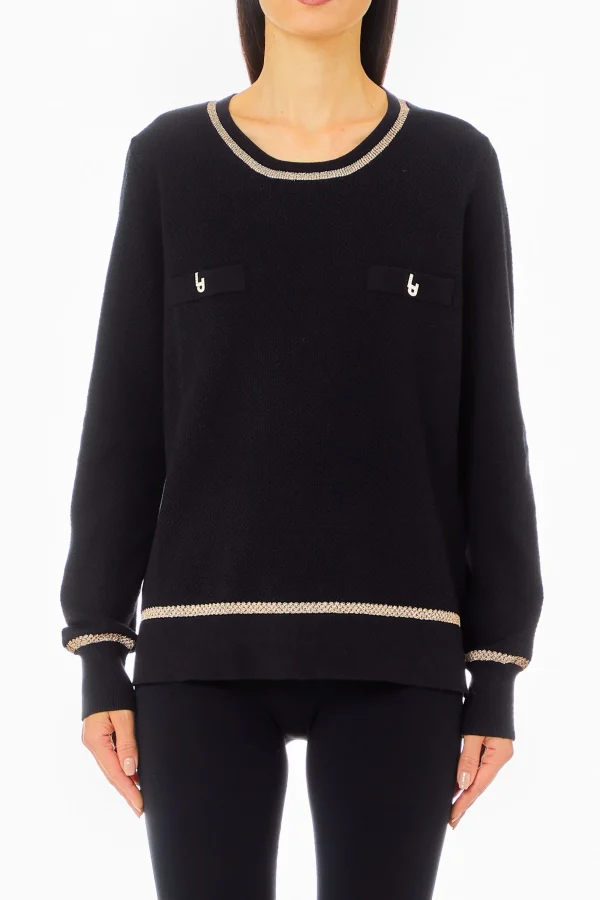 Outlet cardigan con coletto a contrastro Donna Maglie