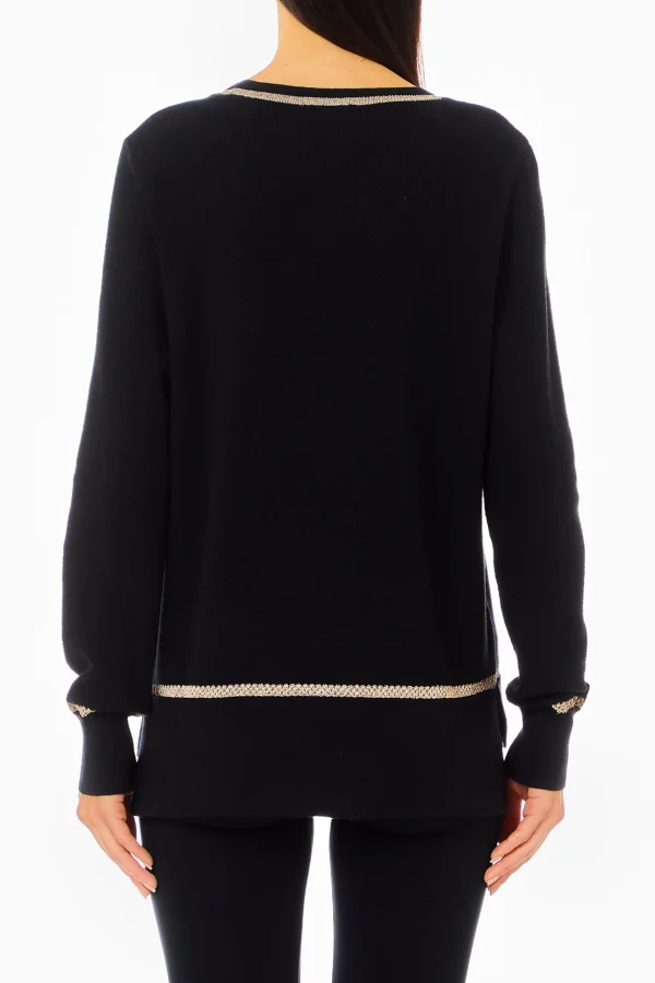 Outlet cardigan con coletto a contrastro Donna Maglie