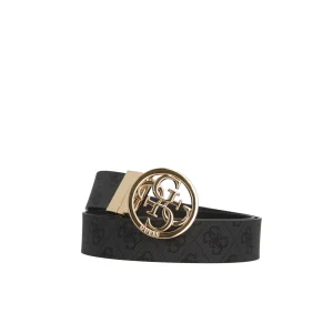 Hot Cintura con Logo Intrecciato e Fibbia Circolare Donna Cinture