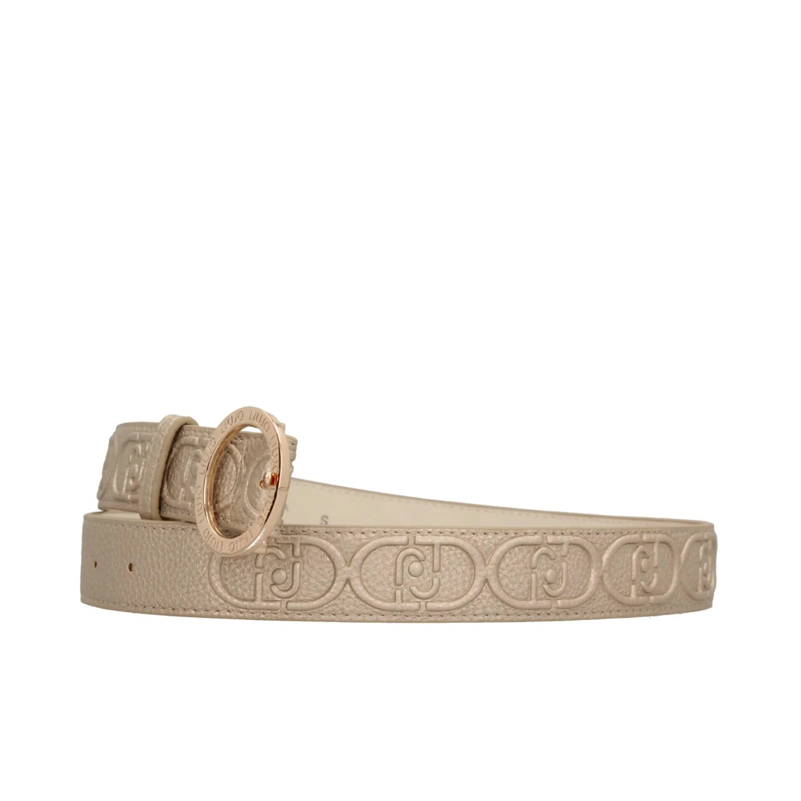 cintura_in_materiale_sint_1.webp Sale Cintura in Materiale Sintetico con Effetto Testurizzato e Fibbia Circolare Decorativa Donna Cinture