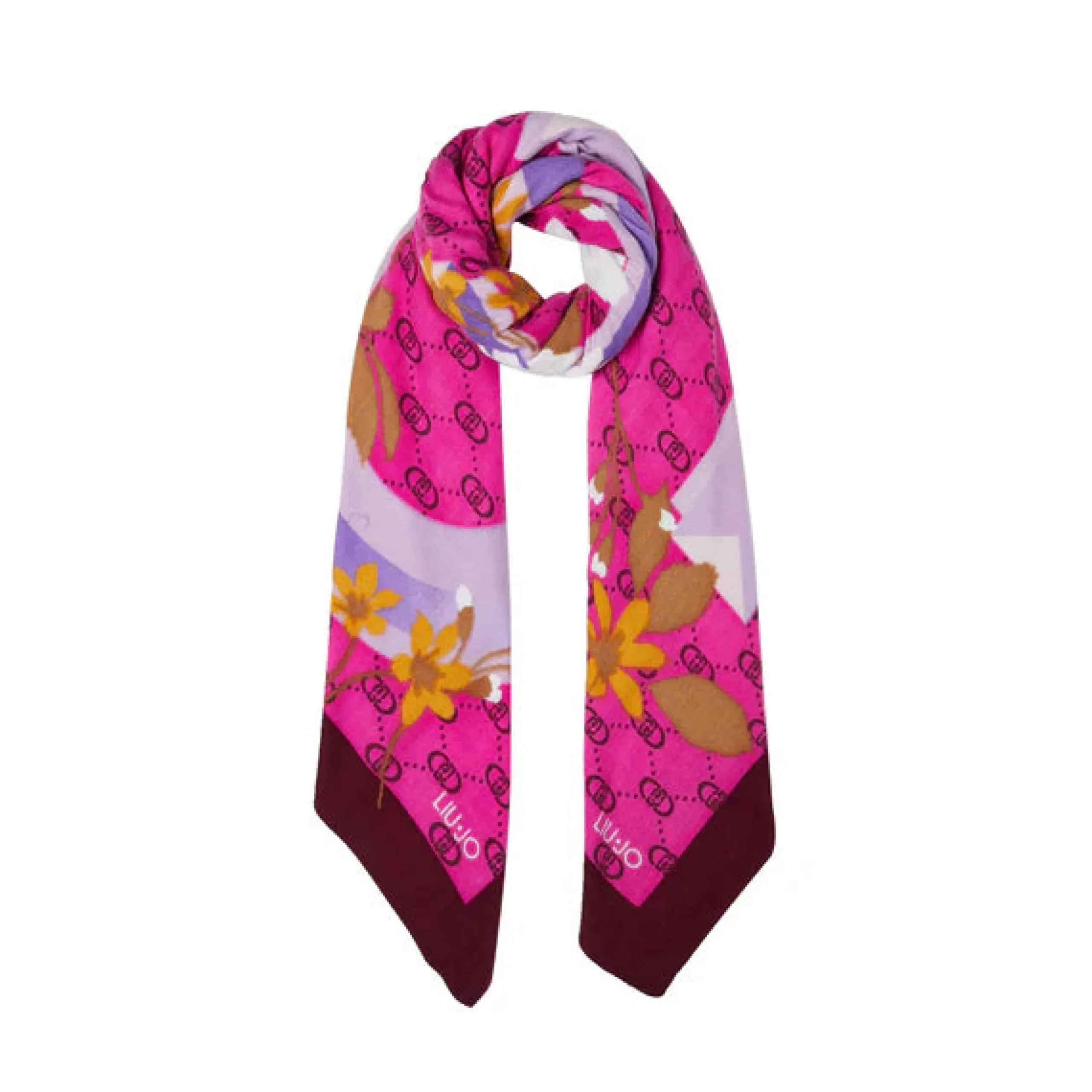 foulard_liu_jo_in_viscosa_4.webp Clearance Foulard in Viscosa con Stampa Fantasia Donna Foulard E Sciarpe