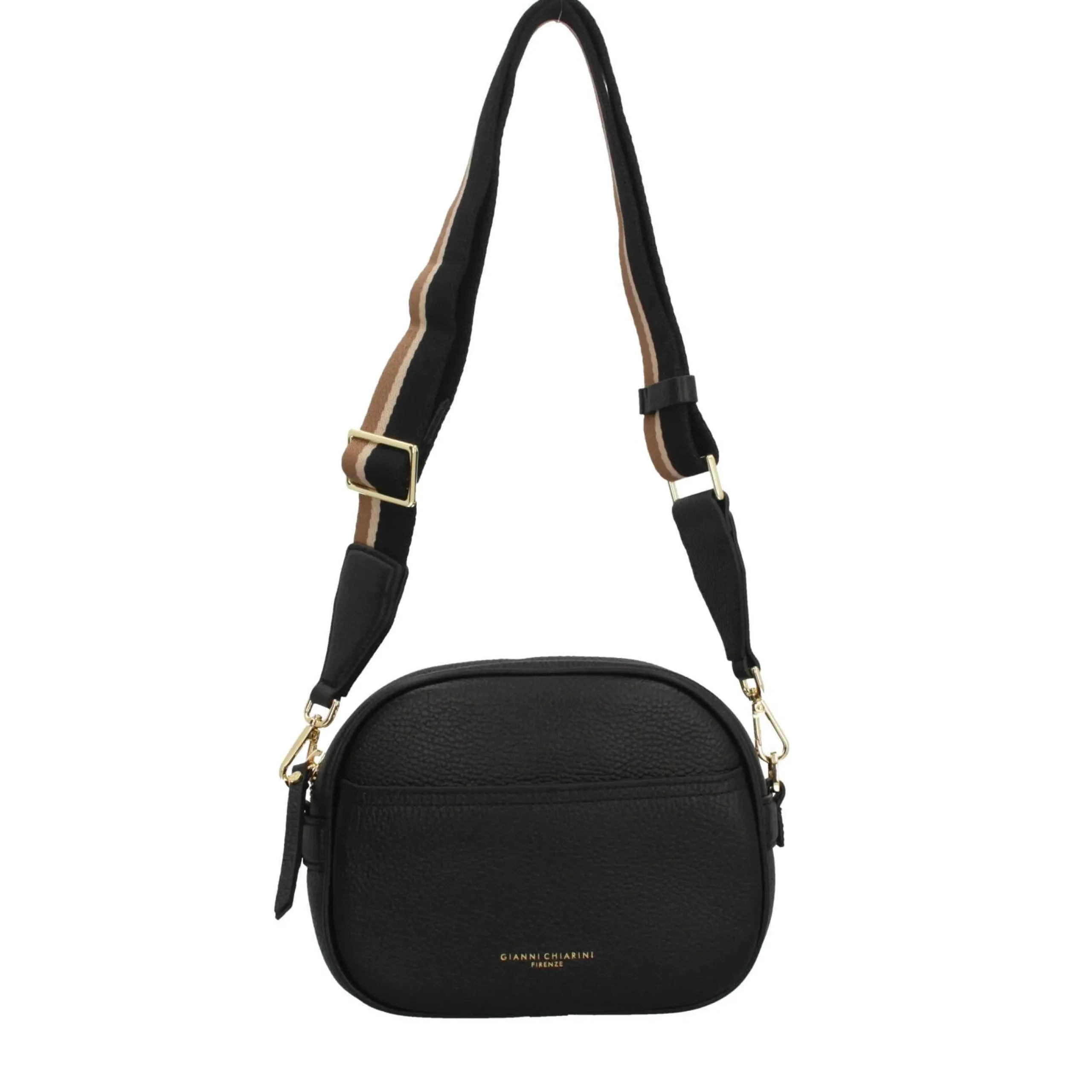 gianni_chiarini_nina_bors_0.webp Clearance Nina Borsa a Tracolla in Pelle Martellata con Tracolla Regolabile Donna Borse A Tracolla