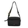 Outlet Sporty Chic - Borsa a Tracolla in Pelle Grana con Tracolla a Contrasto Donna Borse A Tracolla