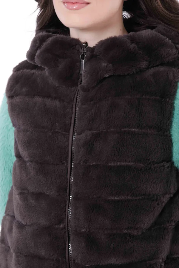 Discount Gilet imbottito in pelliccia sintetica Mimi Mua Donna Giacche