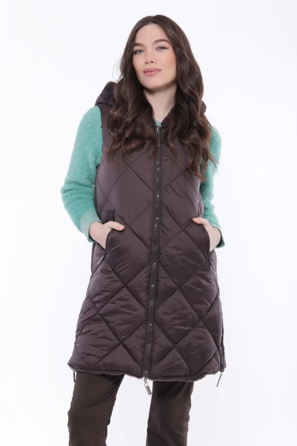 Discount Gilet imbottito in pelliccia sintetica Mimi Mua Donna Giacche