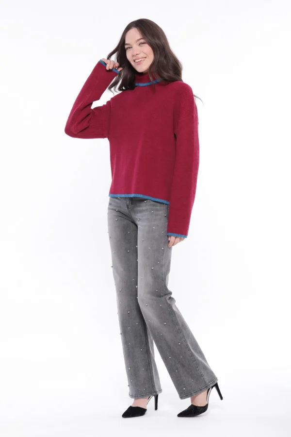 Fashion Jeans a gamba larga Mimi Mua con dettagli decorativi Donna Pantaloni
