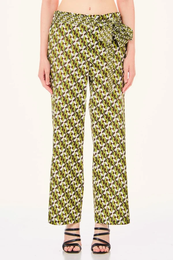 Clearance Pantalone con Fantasia geomentrica Donna Pantaloni