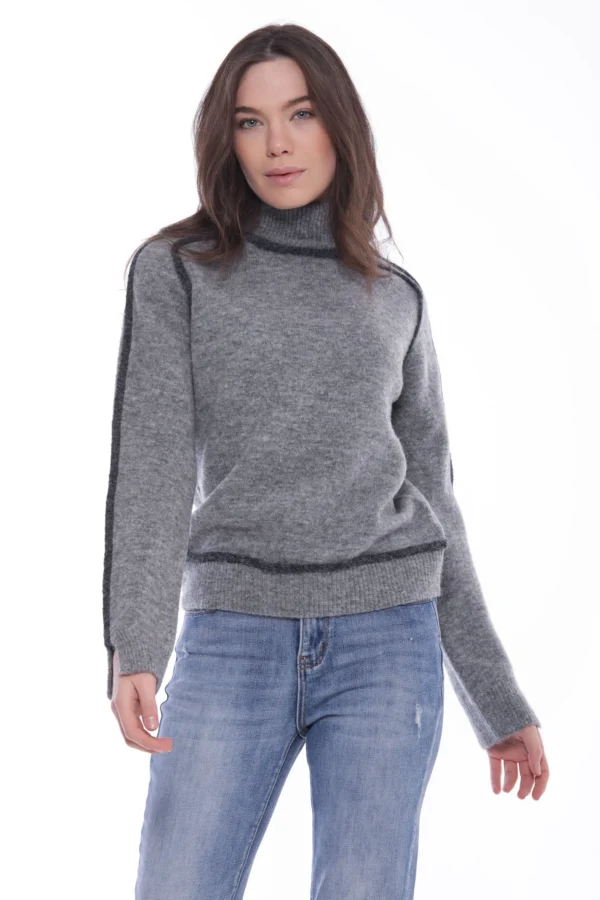 Best Maglia a collo alto Mimi Mua con dettagli a contrasto Donna Maglie