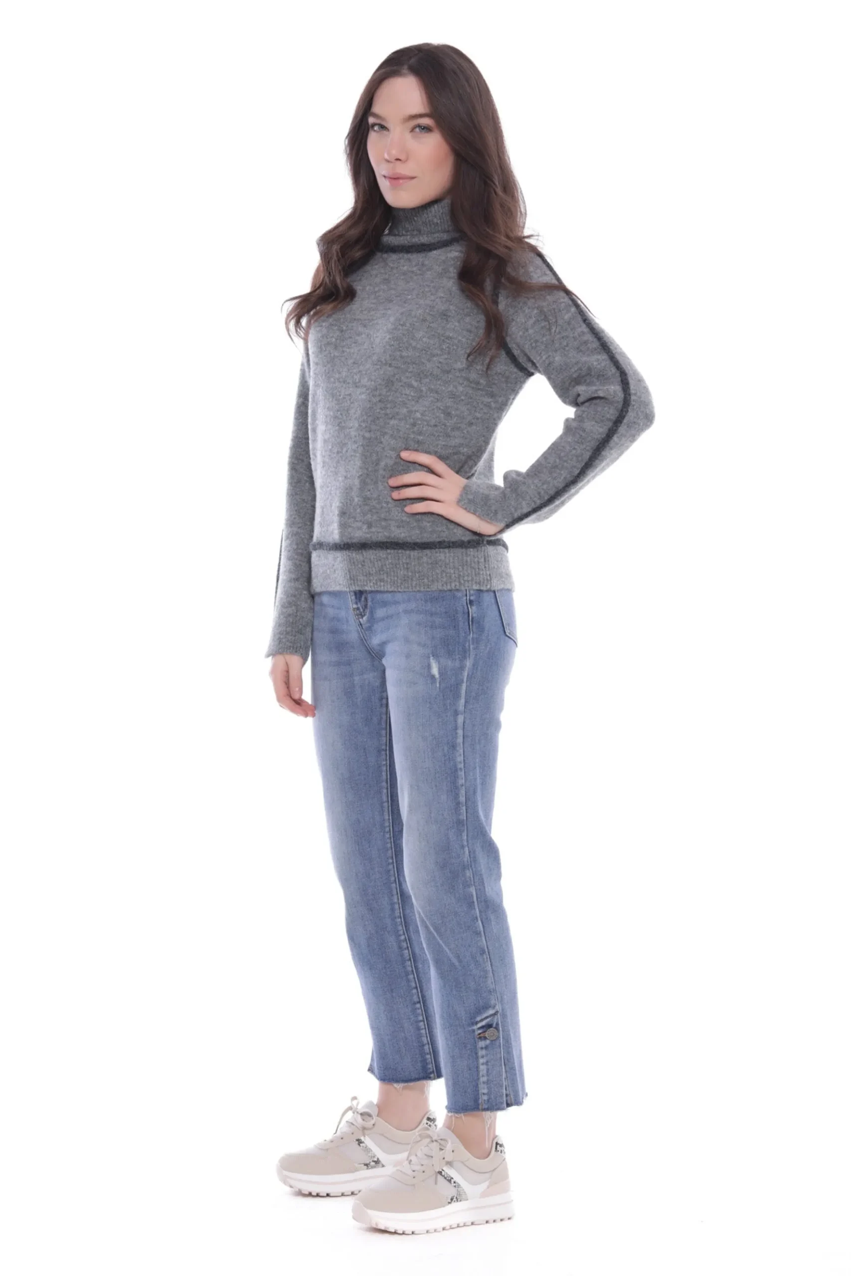 maglia_a_collo_alto_mimi__2.webp Best Maglia a collo alto Mimi Mua con dettagli a contrasto Donna Maglie