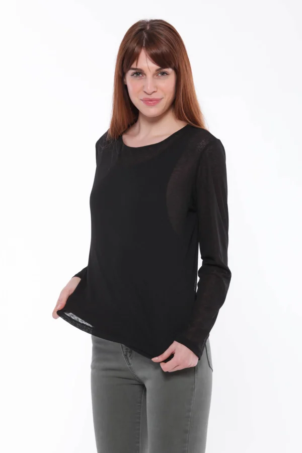 Clearance Maglia a maniche lunghe Mimi Mua con inserti trasparenti Donna Maglie
