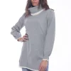 Discount Maglia lunga Mimi Mua con collo alto avvolgente Donna Felpe