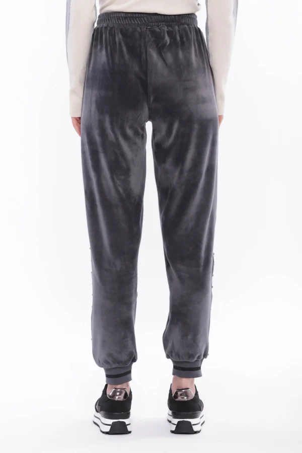 Outlet Pantalone in velluto con strass Mimi Mua Donna Pantaloni