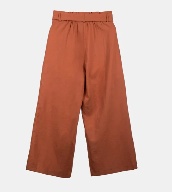 Outlet Pantalone palazzo con taglio ampio e vita alta Donna Pantaloni