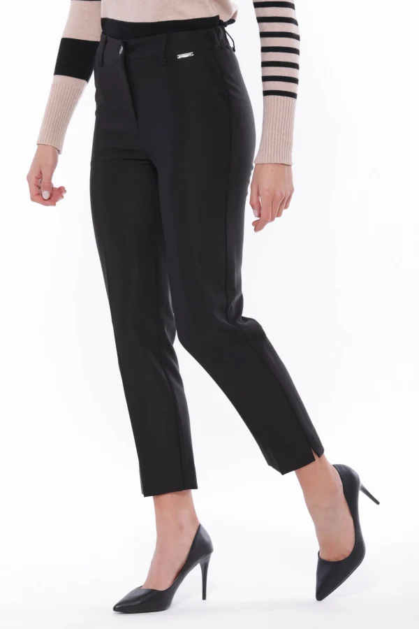 Discount Pantalone sigaretta Mimi Mua in tessuto tecnico con elastico Donna Pantaloni