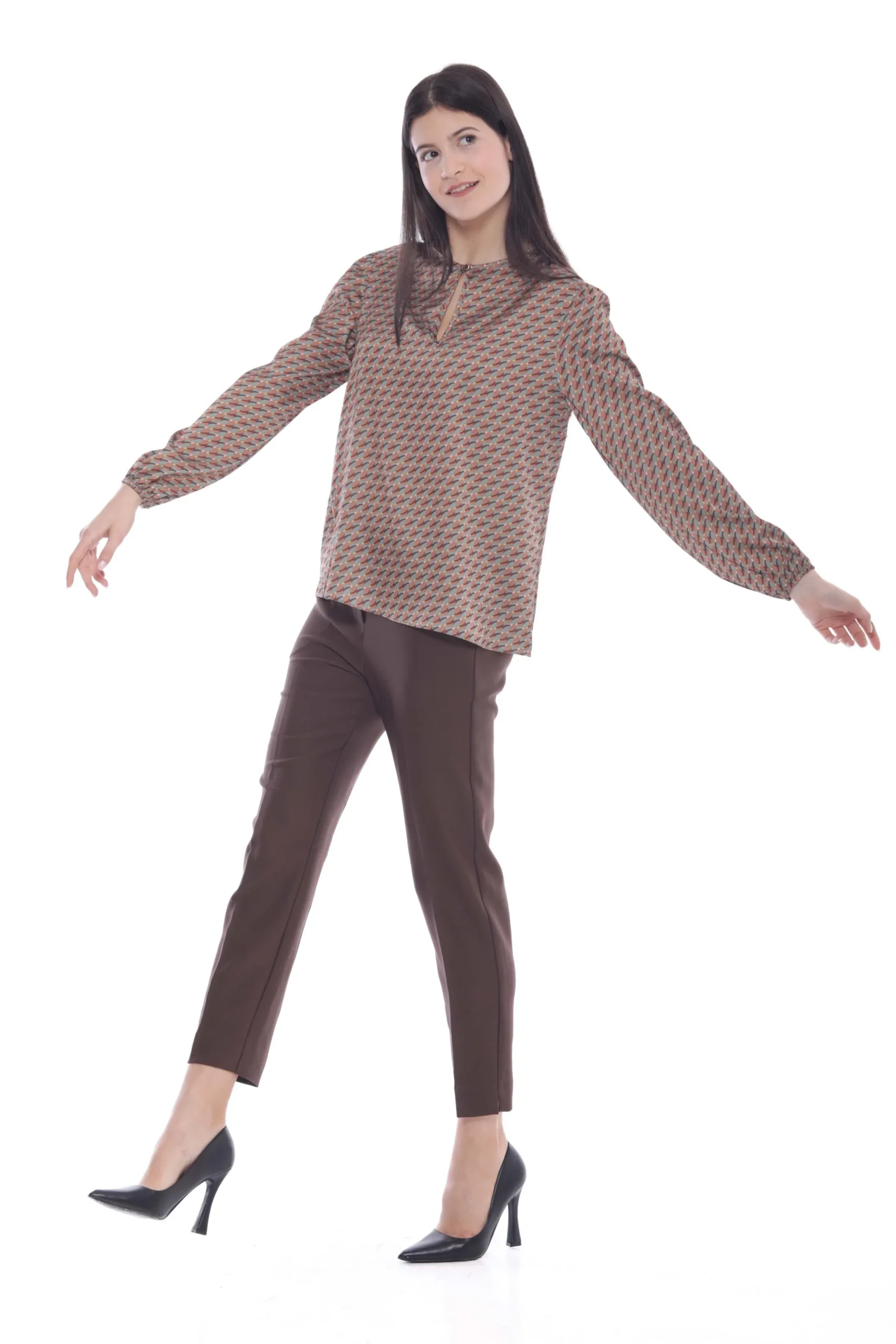 pantalone_sigaretta_mimi__6.webp Discount Pantalone sigaretta Mimi Mua in tessuto tecnico con elastico Donna Pantaloni