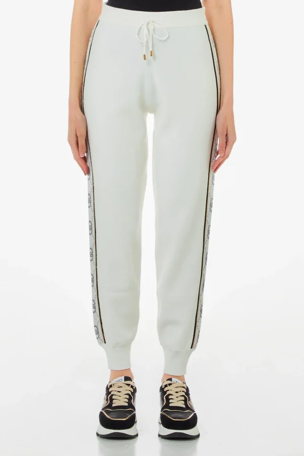 New Pantaloni jogger con bande laterali logate di Donna Pantaloni