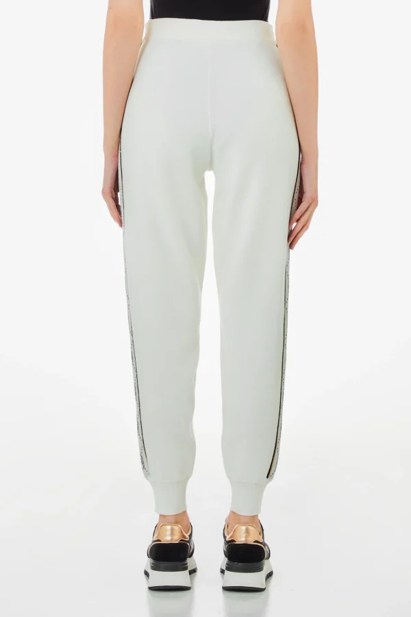 New Pantaloni jogger con bande laterali logate di Donna Pantaloni