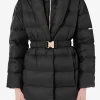 Discount Piumino lungo trapuntato con cintura e collo ampio di Donna Giacche