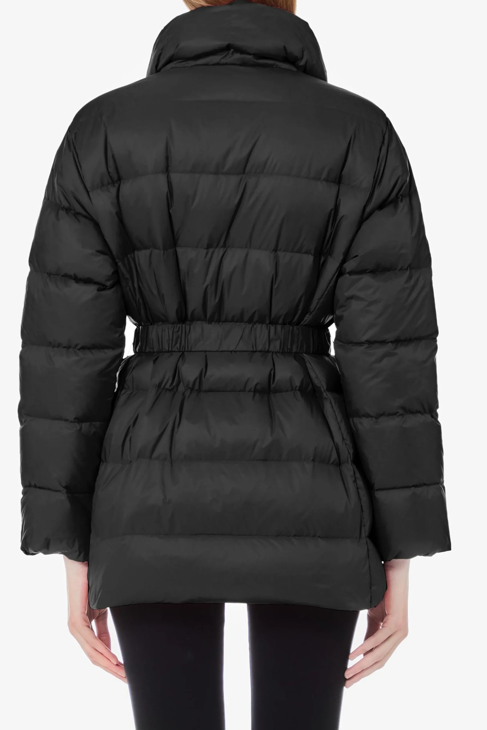 piumino_lungo_trapuntato__1.webp Discount Piumino lungo trapuntato con cintura e collo ampio di Donna Giacche