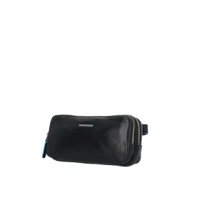 Fashion Pochette in pelle con 3 scomparti Uomo Pochette