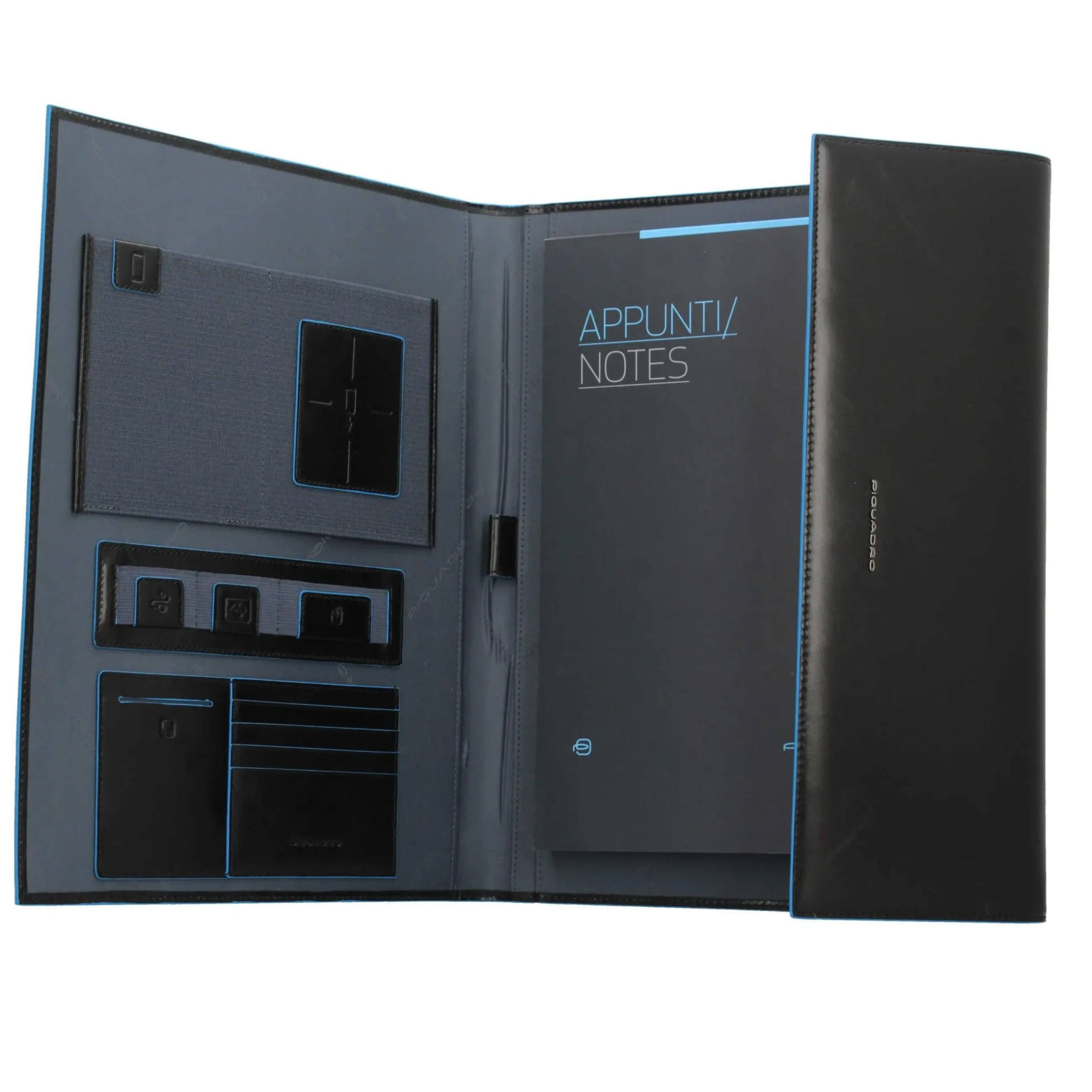 portablocco_piquadro_in_p_2.webp Outlet Portablocco in pelle con protezione RFID e tasca porta AirPods® Uomo Portatessere