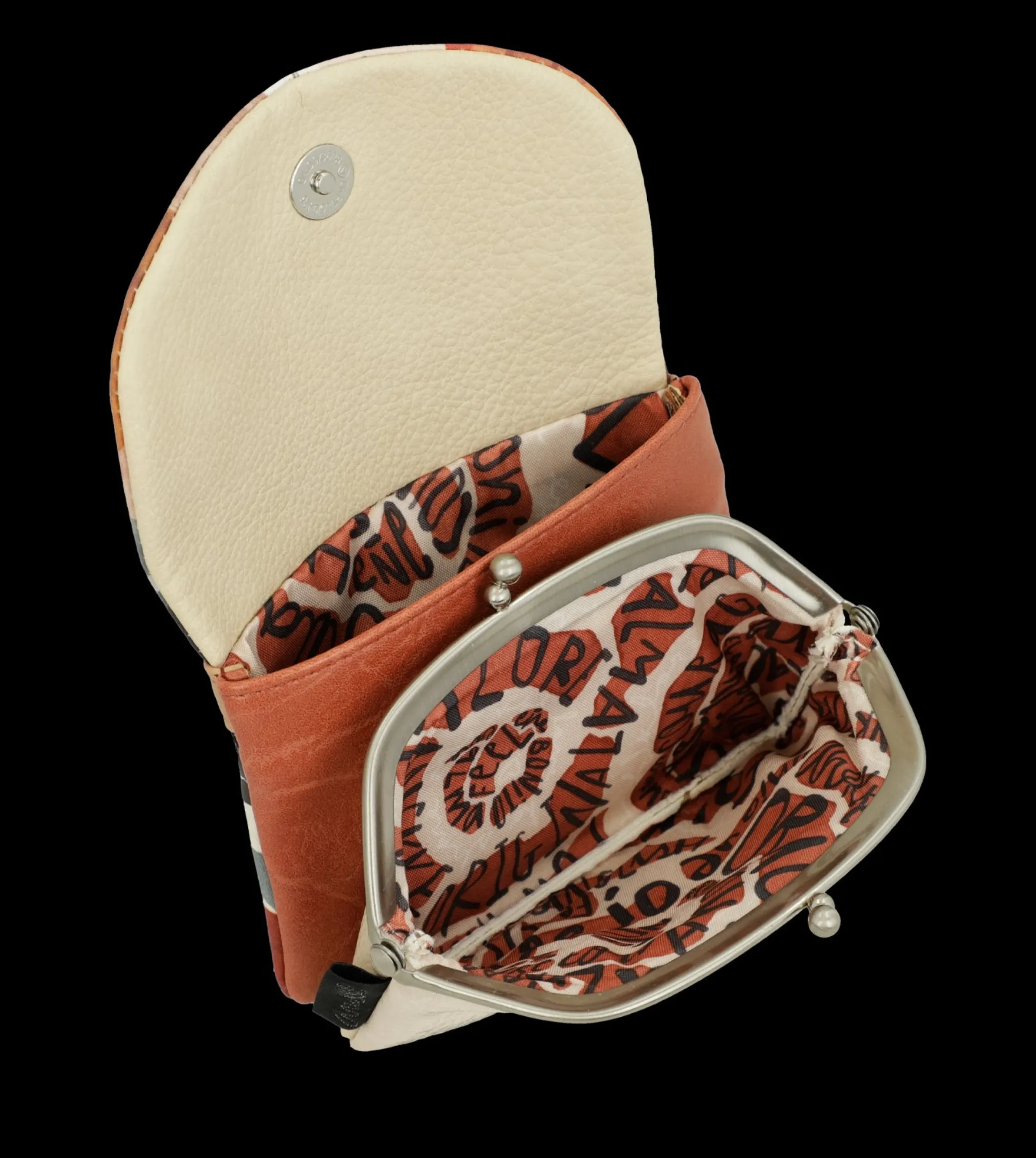 portafoglio_compatto_anek_2.webp Discount Portafoglio compatto con chiusura a patta e design raffinato Donna Portatessere
