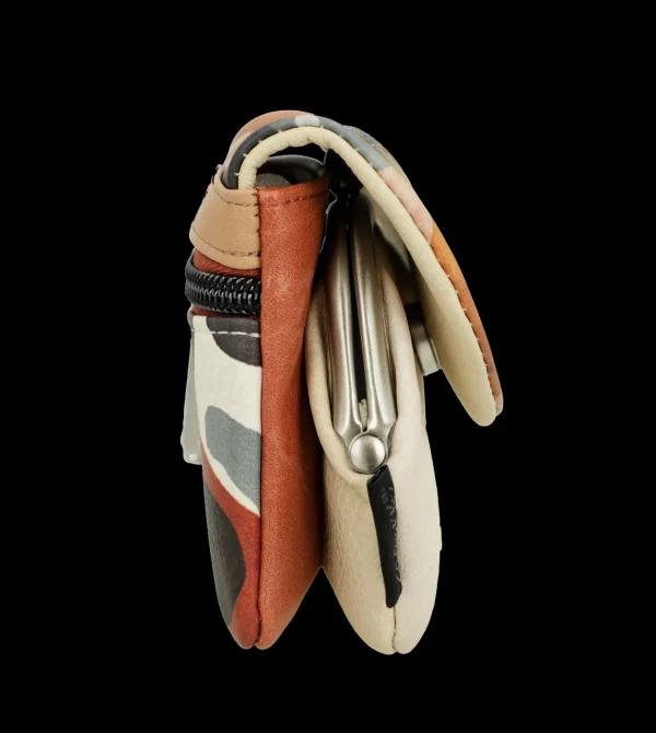 Discount Portafoglio compatto con chiusura a patta e design raffinato Donna Portatessere