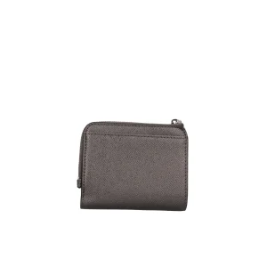Clearance Portafoglio Compatto in Ecopelle con Chiusura Zip Donna Portafogli