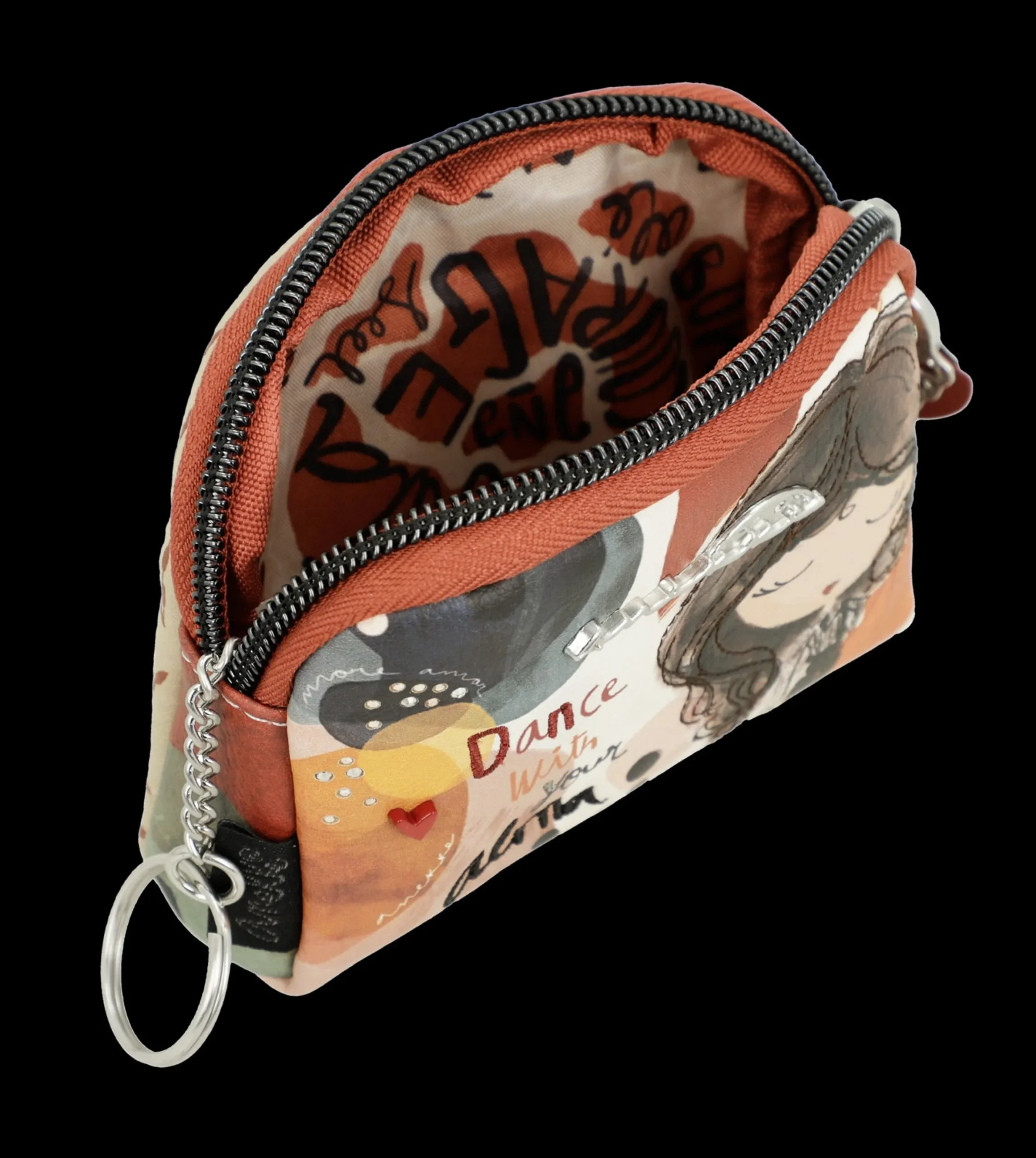 portamonete_anekke_compat_2.webp New Portamonete compatto con zip e design artistico Donna Portatessere