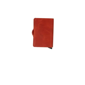 Best Miniwallet in Pelle Arancione con Cardprotector RFID Uomo Portatessere