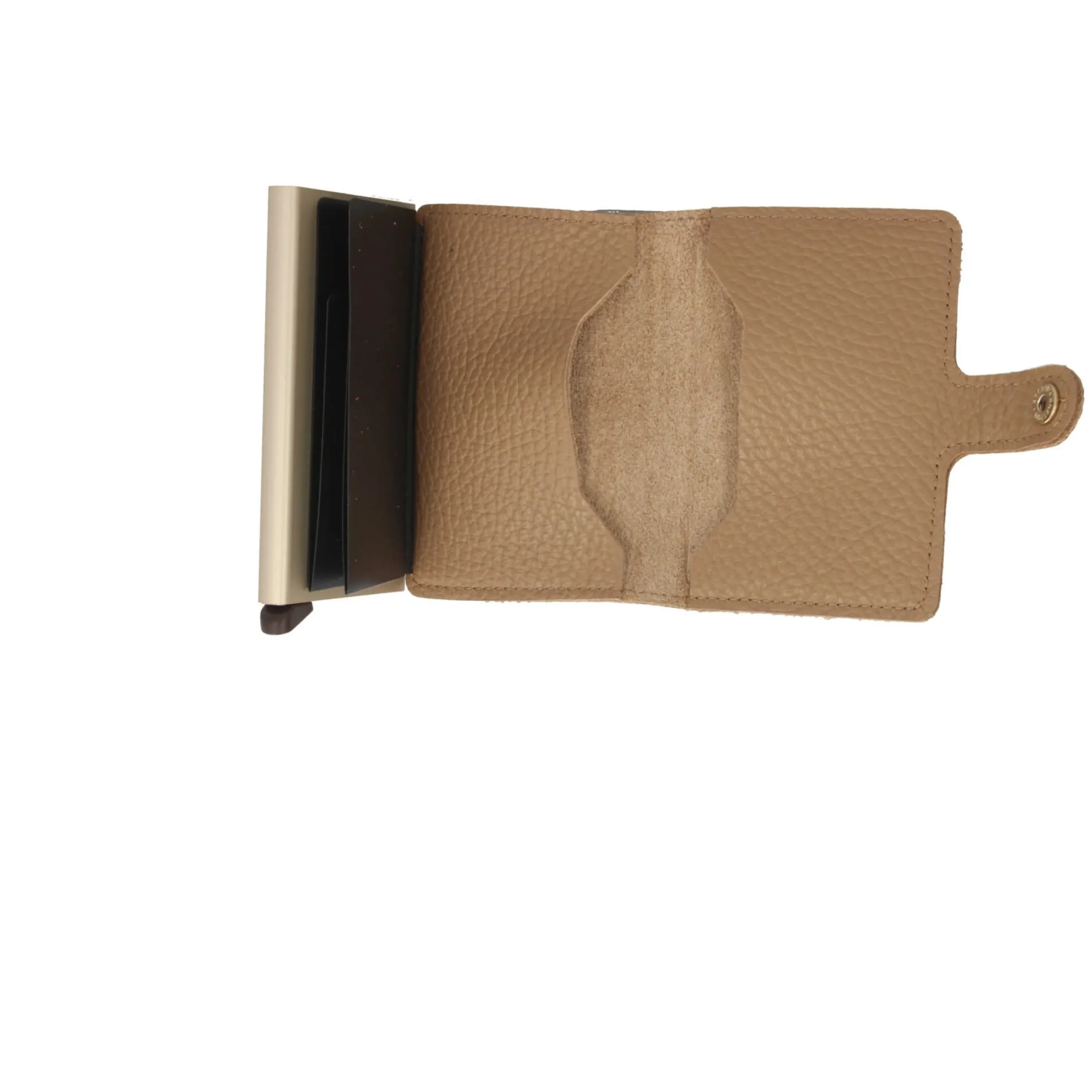 secrid_miniwallet_in_pell_2-10.webp Clearance Miniwallet in Pelle Cammello Texturizzata con Cardprotector RFID Donna Portatessere