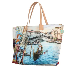 Fashion Shopping bag YNot capiente con stampa artistica e doppio manico Donna Borse Shopping