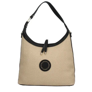 Hot Borsa a Spalla Saylor in Raffia ed Ecopelle Donna Borse A Spalla