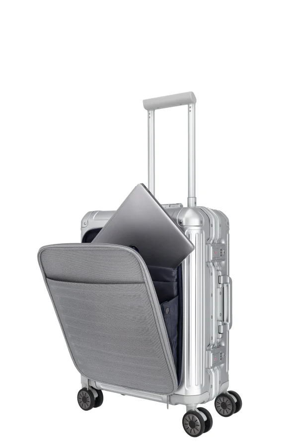 Outlet Valigia bagaglio a mano Next S+ in alluminio con TSA e tasca laptop Trolley Cabina