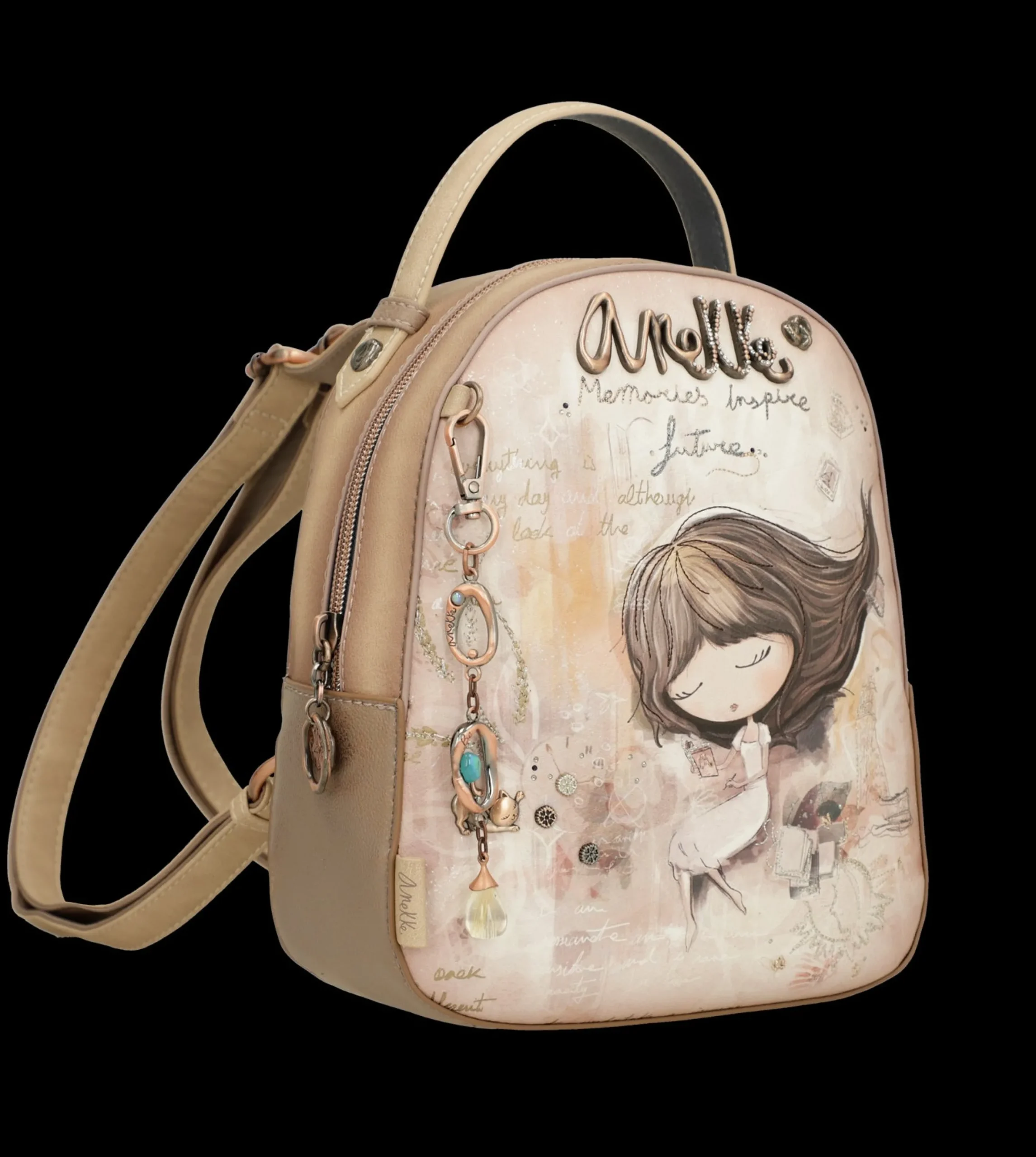 zainetto_anekke_compatto__1.webp Online Zainetto compatto ed elegante con illustrazione artistica Donna Zaini