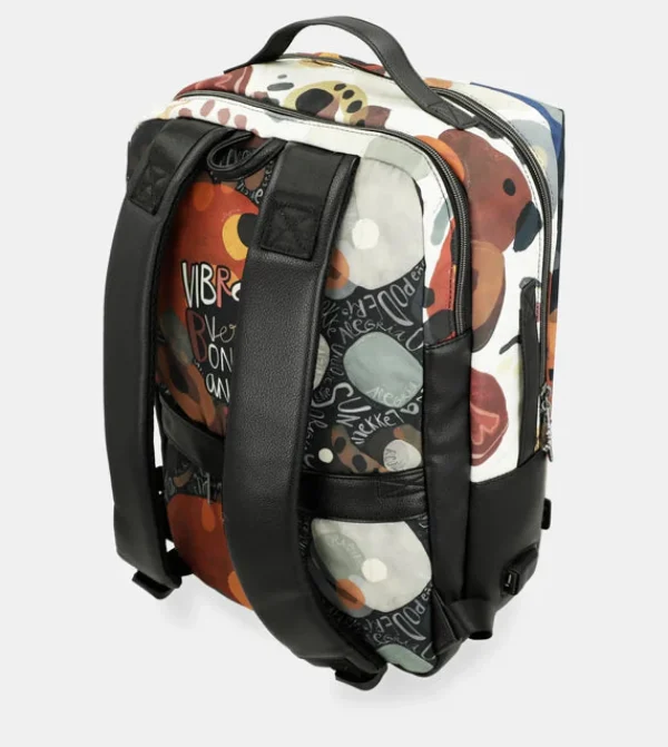 Hot Zaino capiente con stampa artistica e design ergonomico Donna Zaini