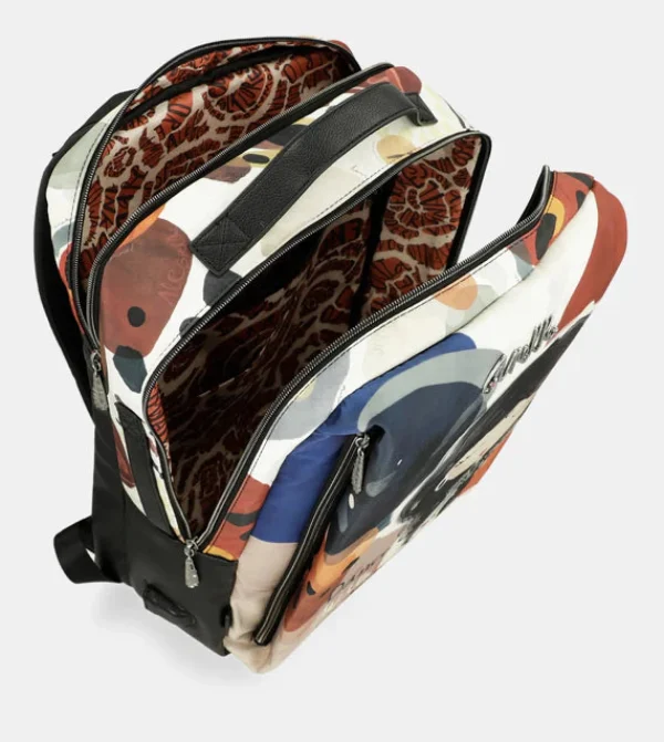Hot Zaino capiente con stampa artistica e design ergonomico Donna Zaini