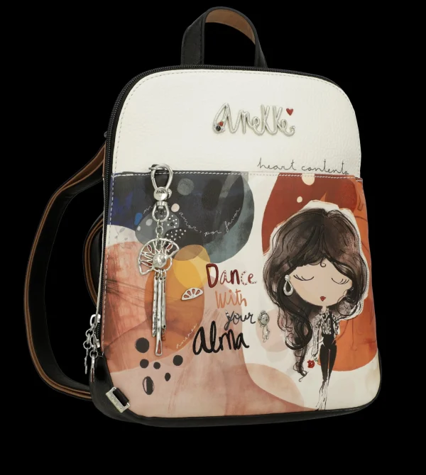 Clearance Zaino compatto con design artistico e dettagli raffinati Donna Zaini