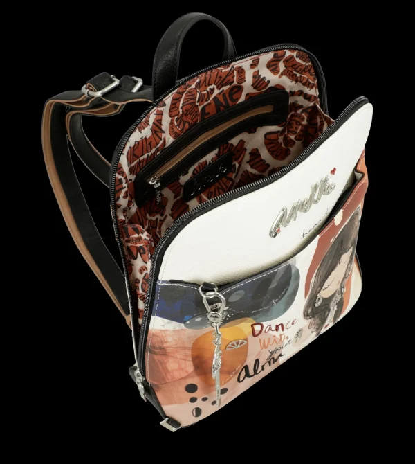 Clearance Zaino compatto con design artistico e dettagli raffinati Donna Zaini