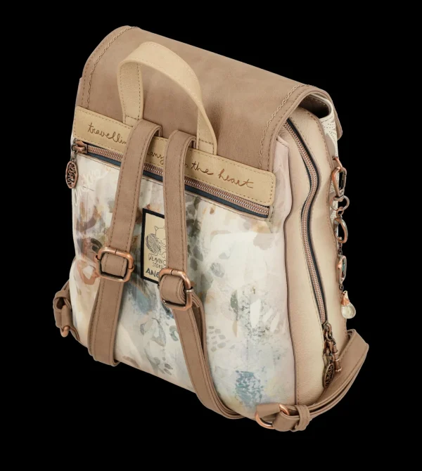 Fashion Zaino con chiusura a patta e dettagli floreali Donna Zaini