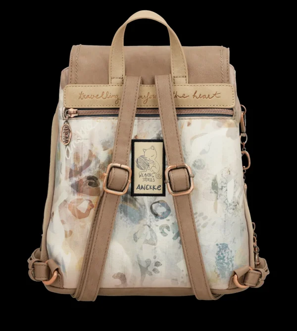 Fashion Zaino con chiusura a patta e dettagli floreali Donna Zaini