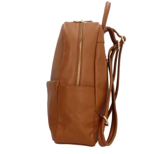 New Zaino con chiusura zip in vera pelle Donna Zaini